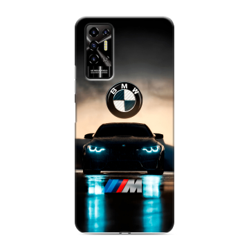 Силиконовый противоударный чехол на Tecno Pova 2 с принтом БМВ BMW