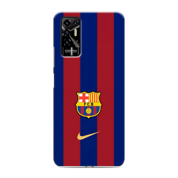 Силиконовый противоударный чехол на Tecno Pova 2 с принтом Барселона Barcelona