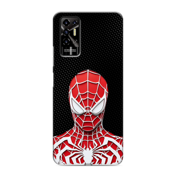 Силиконовый противоударный чехол на Tecno Pova 2 с принтом человек паук spiderman