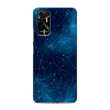 Силиконовый противоударный чехол на Tecno Pova 2 с принтом Космос звезды Силиконовый противоударный чехол на Tecno Pova 2 с принтом Космос звезды