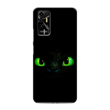 Силиконовый противоударный чехол на Tecno Pova 2 с принтом Как приручить дракона Силиконовый противоударный чехол на Tecno Pova 2 с принтом Как приручить дракона