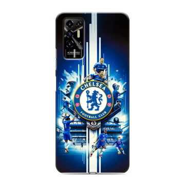 Силиконовый противоударный чехол на Tecno Pova 2 с принтом Chelsea Челси