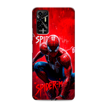 Силиконовый противоударный чехол на Tecno Pova 2 с принтом Spiderman Человек паук