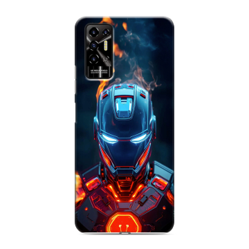 Силиконовый противоударный чехол на Tecno Pova 2 с принтом IronMan Железный человек