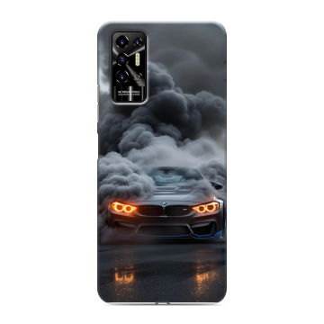 Силиконовый противоударный чехол на Tecno Pova 2 с принтом BMW БМВ