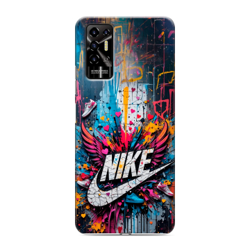 Силиконовый противоударный чехол на Tecno Pova 2 с принтом Nike Найк
