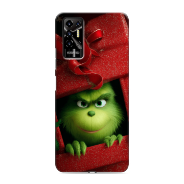 Силиконовый противоударный чехол на Tecno Pova 2 с принтом Новый год