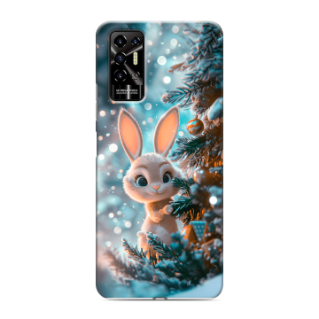Силиконовый противоударный чехол на Tecno Pova 2 с принтом Новый год Силиконовый противоударный чехол на Tecno Pova 2 с принтом Новый год