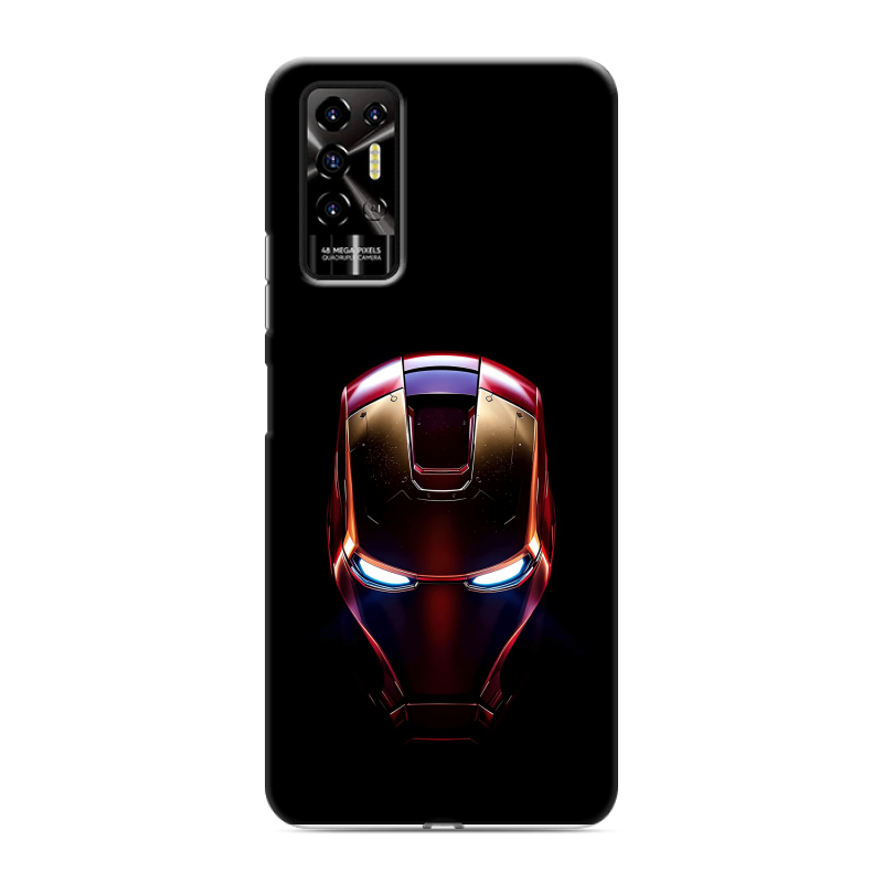 Силиконовый противоударный чехол на Tecno Pova 2 с принтом IronMan Железный человек Силиконовый противоударный чехол на Tecno Pova 2 с принтом IronMan Железный человек