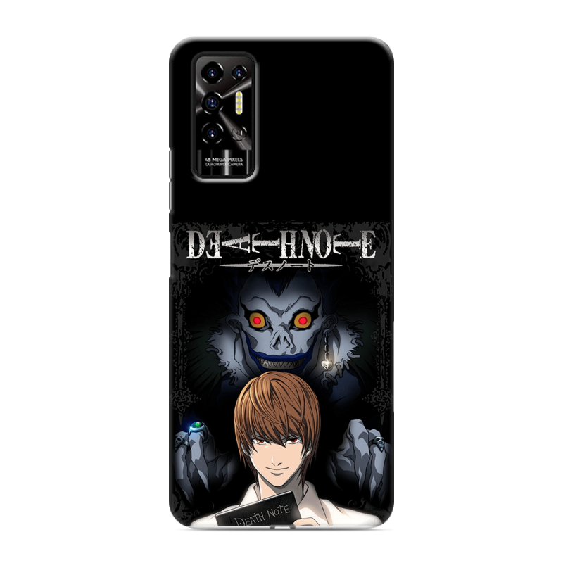 Силиконовый противоударный чехол на Tecno Pova 2 с принтом Death note Тетрадь смерти Силиконовый противоударный чехол на Tecno Pova 2 с принтом Death note Тетрадь смерти