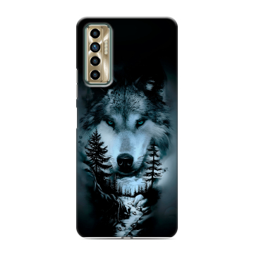 Силиконовый чехол на Tecno Camon 17P с принтом Лесной волк