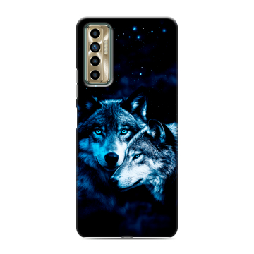 Силиконовый чехол на Tecno Camon 17P с принтом Волки