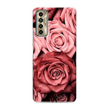 Силиконовый чехол на Tecno Camon 17P с принтом Цветы розы
