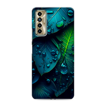 Силиконовый чехол на Tecno Camon 17P с принтом Листья