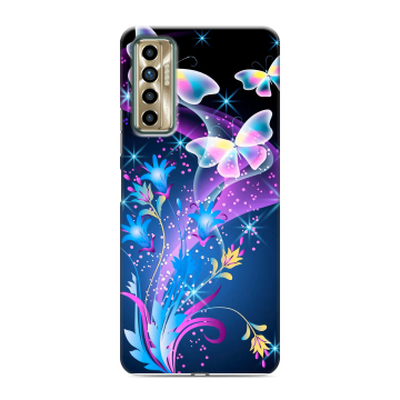 Силиконовый чехол на Tecno Camon 17P с принтом Бабочки Силиконовый чехол на Tecno Camon 17P с принтом Бабочки