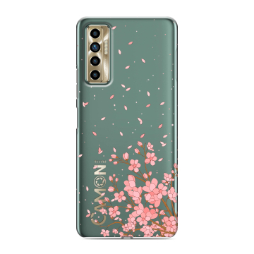 Силиконовый чехол на Tecno Camon 17P с принтом Ветка сакуры Силиконовый чехол на Tecno Camon 17P с принтом Ветка сакуры