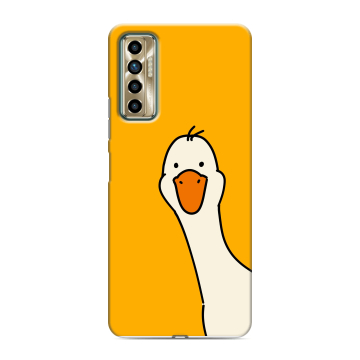 Силиконовый чехол на Tecno Camon 17P с принтом Утка Силиконовый чехол на Tecno Camon 17P с принтом Утка