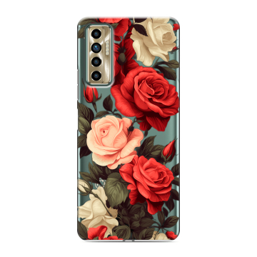 Силиконовый чехол на Tecno Camon 17P с принтом Розы Силиконовый чехол на Tecno Camon 17P с принтом Розы