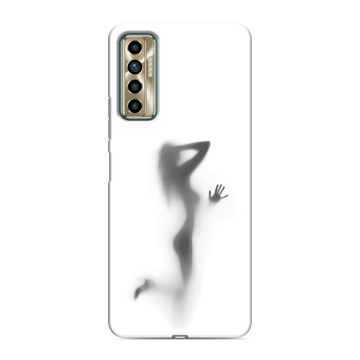Силиконовый чехол на Tecno Camon 17P с принтом Силуэт
