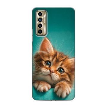 Силиконовый чехол на Tecno Camon 17P с принтом котенок