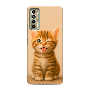 Силиконовый чехол на Tecno Camon 17P с принтом котенок Силиконовый чехол на Tecno Camon 17P с принтом котенок