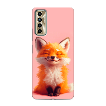 Силиконовый чехол на Tecno Camon 17P с принтом милая лиса Силиконовый чехол на Tecno Camon 17P с принтом милая лиса