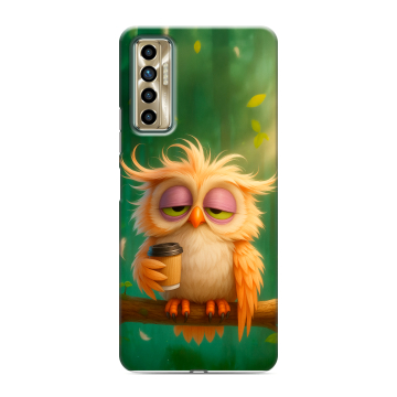 Силиконовый чехол на Tecno Camon 17P с принтом сова