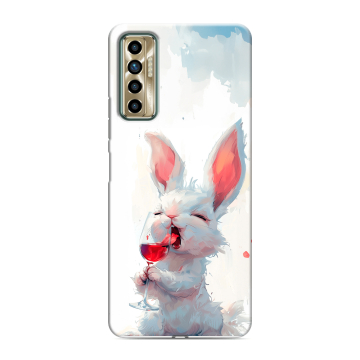 Силиконовый чехол на Tecno Camon 17P с принтом кролик зайчик Силиконовый чехол на Tecno Camon 17P с принтом кролик зайчик