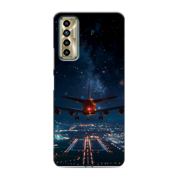 Силиконовый чехол на Tecno Camon 17P с принтом самолет Силиконовый чехол на Tecno Camon 17P с принтом самолет