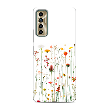 Силиконовый чехол на Tecno Camon 17P с принтом цветы Силиконовый чехол на Tecno Camon 17P с принтом цветы