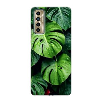 Силиконовый чехол на Tecno Camon 17P с принтом Листья Силиконовый чехол на Tecno Camon 17P с принтом Листья
