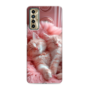 Силиконовый чехол на Tecno Camon 17P с принтом котята котики Силиконовый чехол на Tecno Camon 17P с принтом котята котики