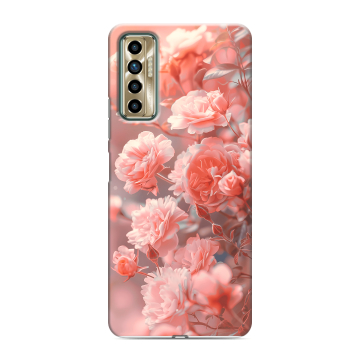 Силиконовый чехол на Tecno Camon 17P с принтом Розы цветы Силиконовый чехол на Tecno Camon 17P с принтом Розы цветы