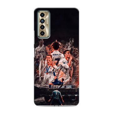 Силиконовый чехол на Tecno Camon 17P с принтом Реал Роналдо Real Ronaldo