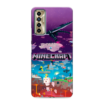 Силиконовый чехол на Tecno Camon 17P с принтом Майнкрафт Minecraft Силиконовый чехол на Tecno Camon 17P с принтом Майнкрафт Minecraft