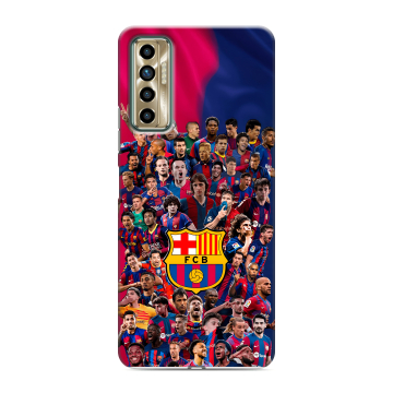 Силиконовый чехол на Tecno Camon 17P с принтом Барселона Barcelona