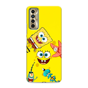 Силиконовый чехол на Tecno Camon 17P с принтом Спанч боб Спанчбоб Силиконовый чехол на Tecno Camon 17P с принтом Спанч боб Спанчбоб