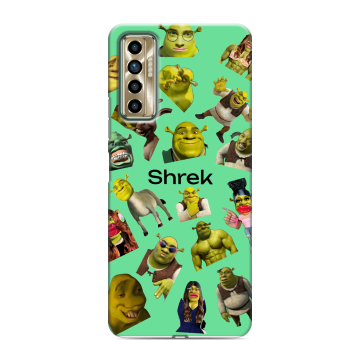 Силиконовый чехол на Tecno Camon 17P с принтом Шрек Shrek Силиконовый чехол на Tecno Camon 17P с принтом Шрек Shrek