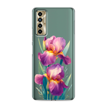 Силиконовый чехол на Tecno Camon 17P с принтом Цветы орхидеи Силиконовый чехол на Tecno Camon 17P с принтом Цветы орхидеи