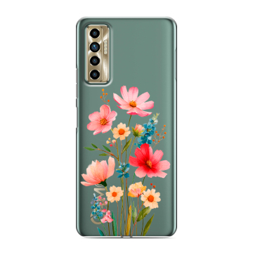 Силиконовый чехол на Tecno Camon 17P с принтом Цветы Силиконовый чехол на Tecno Camon 17P с принтом Цветы
