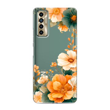 Силиконовый чехол на Tecno Camon 17P с принтом Цветы принт Силиконовый чехол на Tecno Camon 17P с принтом Цветы принт