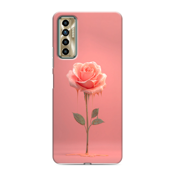 Силиконовый чехол на Tecno Camon 17P с принтом Розовая роза Силиконовый чехол на Tecno Camon 17P с принтом Розовая роза