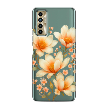 Силиконовый чехол на Tecno Camon 17P с принтом Цветы Силиконовый чехол на Tecno Camon 17P с принтом Цветы