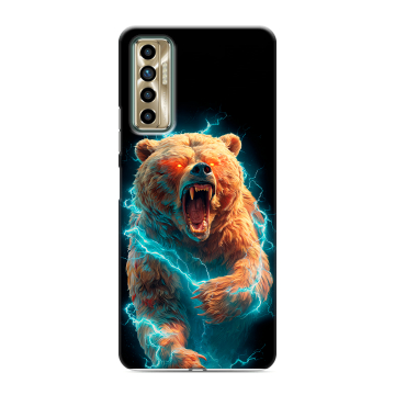 Силиконовый чехол на Tecno Camon 17P с принтом Медведь Силиконовый чехол на Tecno Camon 17P с принтом Медведь