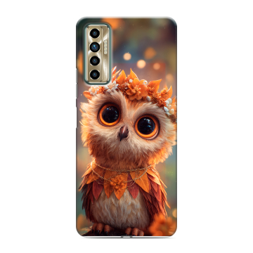 Силиконовый чехол на Tecno Camon 17P с принтом Милая сова