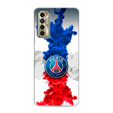 Силиконовый чехол на Tecno Camon 17P с принтом PSG ПСЖ