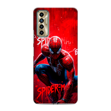 Силиконовый чехол на Tecno Camon 17P с принтом Spiderman Человек паук Силиконовый чехол на Tecno Camon 17P с принтом Spiderman Человек паук