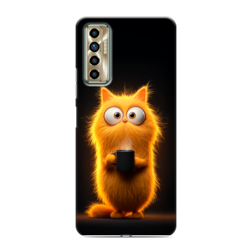 Силиконовый чехол на Tecno Camon 17P с принтом Смешной кот Силиконовый чехол на Tecno Camon 17P с принтом Смешной кот