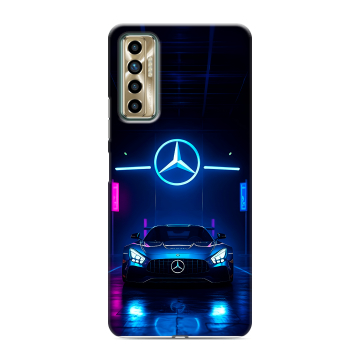 Силиконовый чехол на Tecno Camon 17P с принтом Mercedes Мерседес