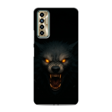 Силиконовый чехол на Tecno Camon 17P с принтом Волк